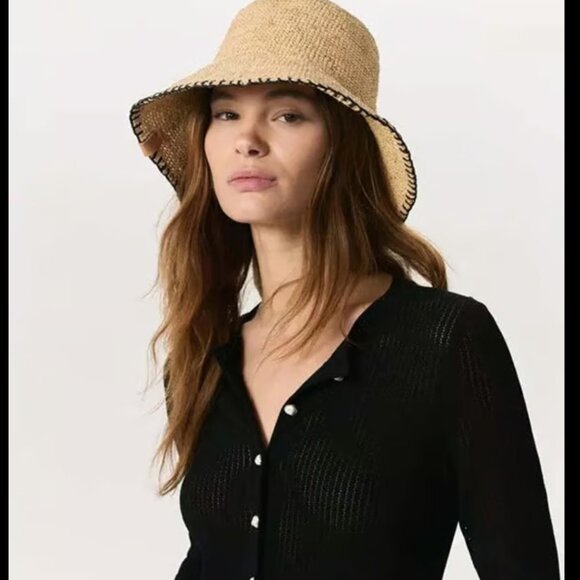 rag & bone natural jade whipstitch rollable hat Size M/L main image 5